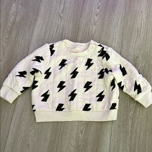 Cat & Jack White and Black Lightning Sweatshirt